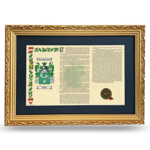 Panza Deluxe Armorial Landscape Framed - Gold