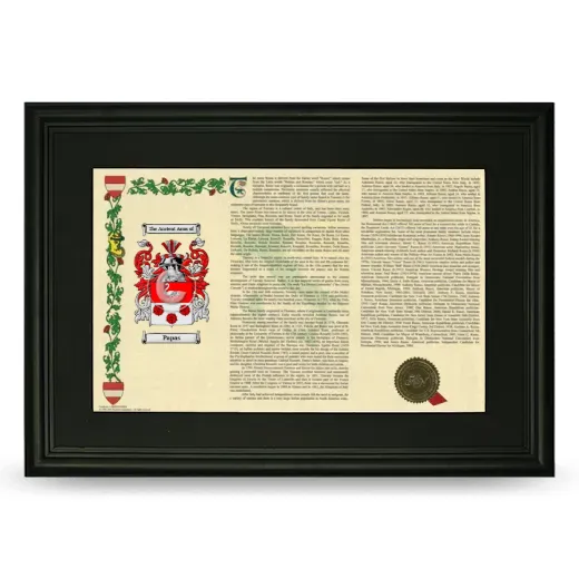 Papas Deluxe Armorial Landscape Framed- Black