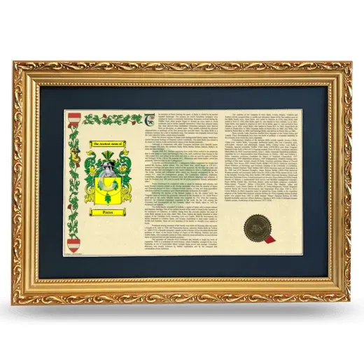 Paras Deluxe Armorial Landscape Framed - Gold