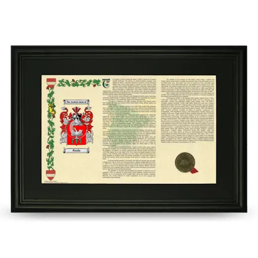 Pardo Deluxe Armorial Landscape Framed- Black