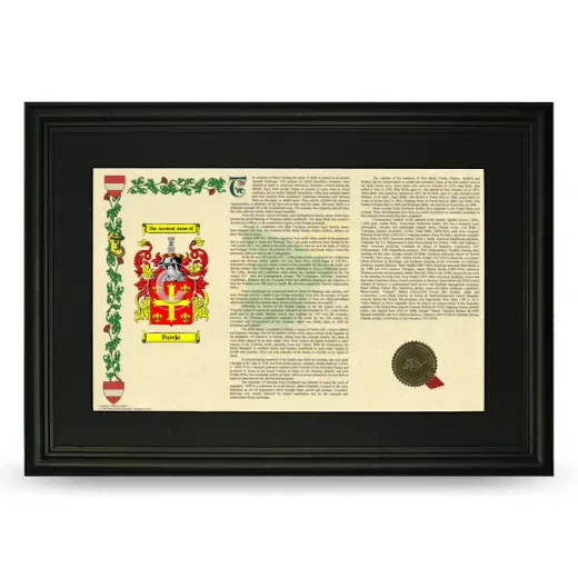 Pareja Deluxe Armorial Landscape Framed- Black