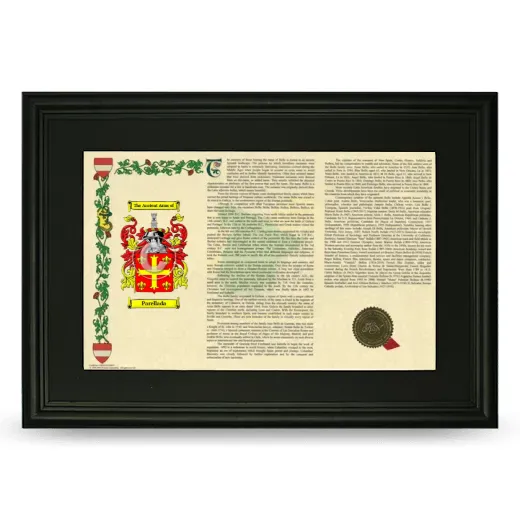 Parellada Deluxe Armorial Landscape Framed- Black