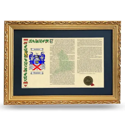 Parmenter Deluxe Armorial Landscape Framed - Gold