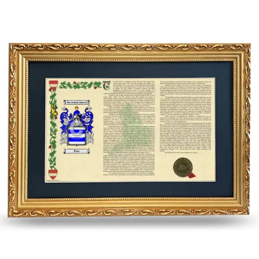 Pars Deluxe Armorial Landscape Framed - Gold
