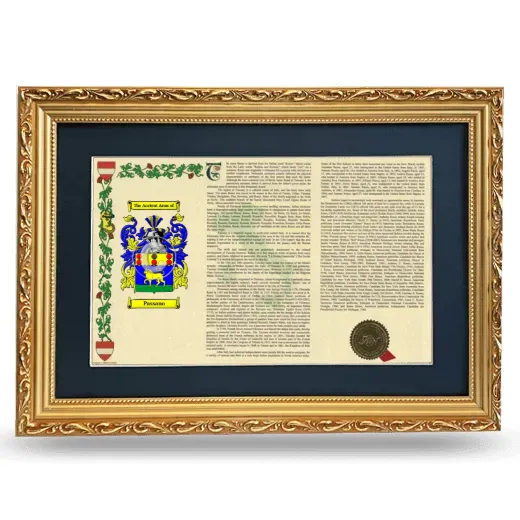 Passano Deluxe Armorial Landscape Framed - Gold