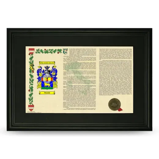 Passini Deluxe Armorial Landscape Framed- Black