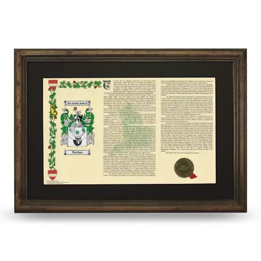 Patches Deluxe Armorial Landscape Framed - Brown