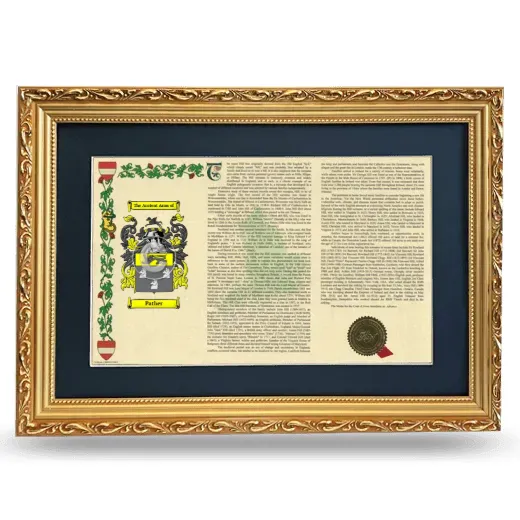 Pather Deluxe Armorial Landscape Framed - Gold