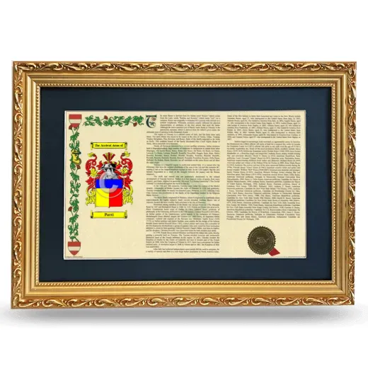 Patti Deluxe Armorial Landscape Framed - Gold