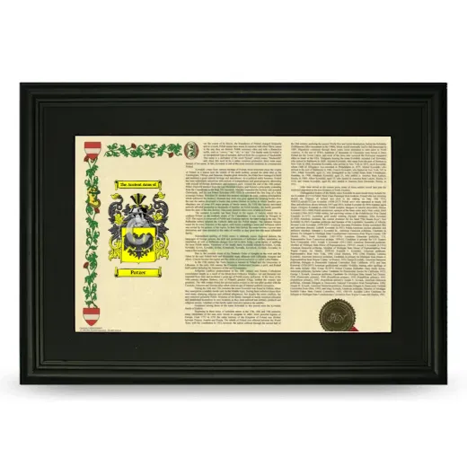 Patzer Deluxe Armorial Landscape Framed- Black