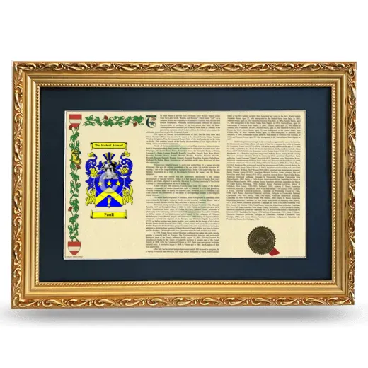 Pauli Deluxe Armorial Landscape Framed - Gold