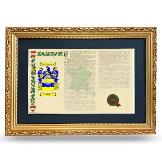 Paux Deluxe Armorial Landscape Framed - Gold