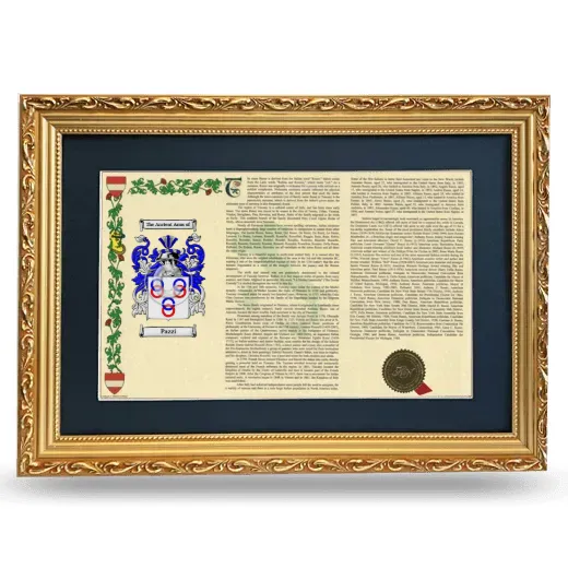 Pazzi Deluxe Armorial Landscape Framed - Gold