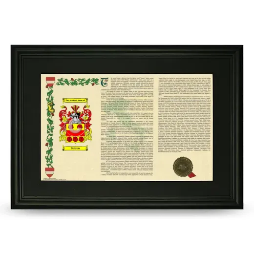 Pedron Deluxe Armorial Landscape Framed- Black