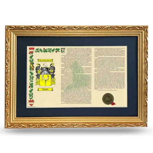 Pegrum Deluxe Armorial Landscape Framed - Gold