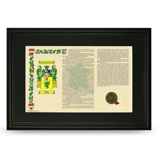Pelise Deluxe Armorial Landscape Framed- Black