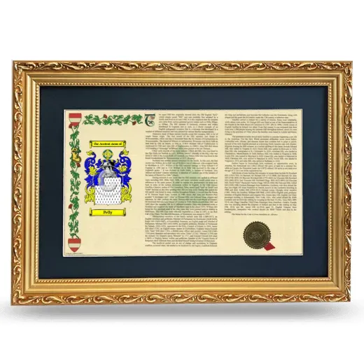 Pelly Deluxe Armorial Landscape Framed - Gold