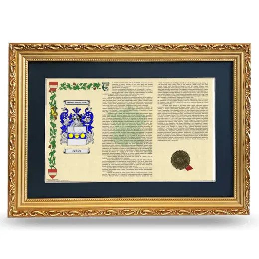 Peltier Deluxe Armorial Landscape Framed - Gold