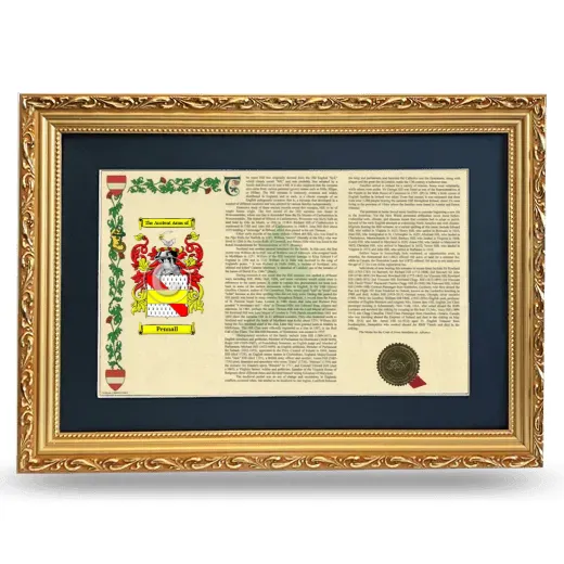 Pennall Deluxe Armorial Landscape Framed - Gold
