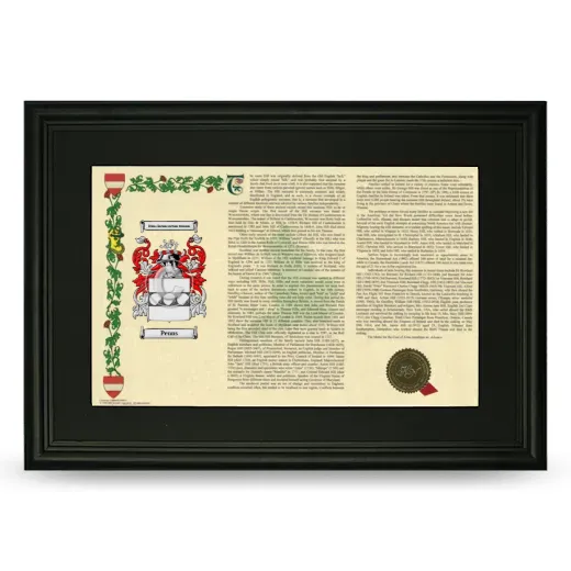Penns Deluxe Armorial Landscape Framed- Black