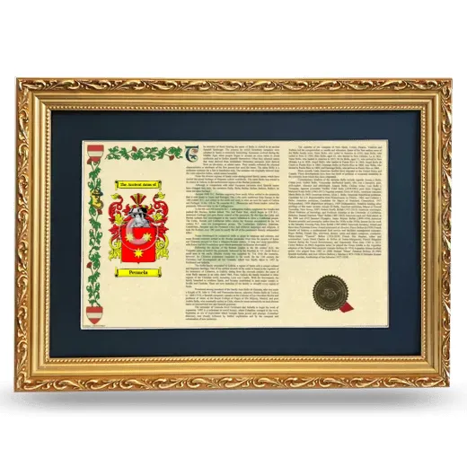 Penuela Deluxe Armorial Landscape Framed - Gold