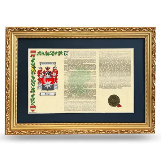 Perger Deluxe Armorial Landscape Framed - Gold