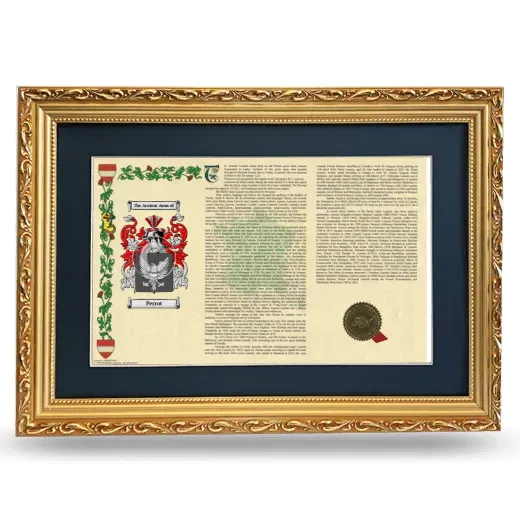Perrot Deluxe Armorial Landscape Framed - Gold