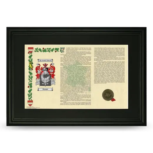 Perrott Deluxe Armorial Landscape Framed- Black