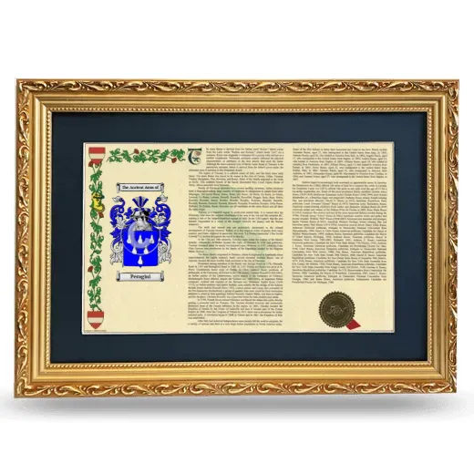 Perugini Deluxe Armorial Landscape Framed - Gold