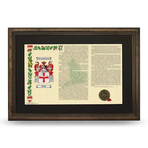 Pethy Deluxe Armorial Landscape Framed - Brown