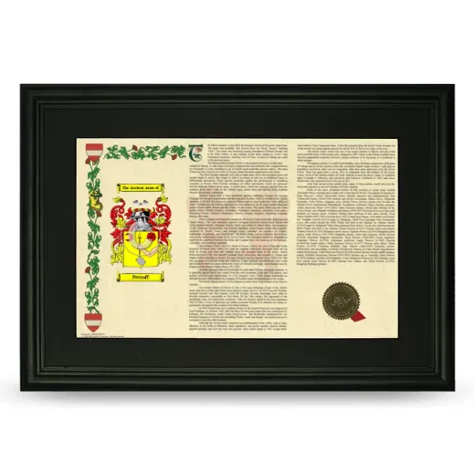 Petroff Deluxe Armorial Landscape Framed- Black