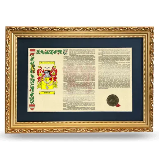 Petroff Deluxe Armorial Landscape Framed - Gold