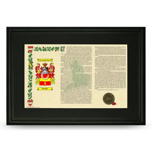 Pettyfer Deluxe Armorial Landscape Framed- Black