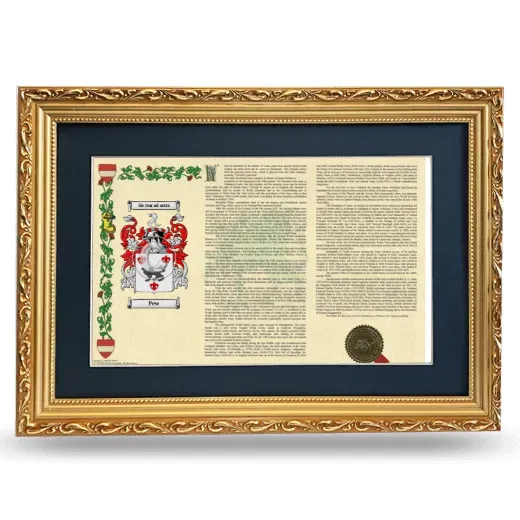 Pew Deluxe Armorial Landscape Framed - Gold