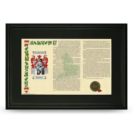 Pewterers Deluxe Armorial Landscape Framed- Black