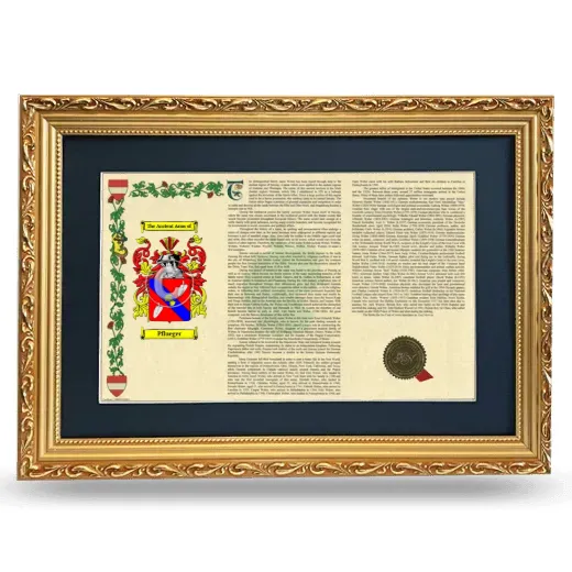 Pflueger Deluxe Armorial Landscape Framed - Gold