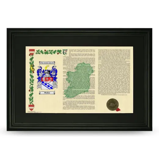Phalon Deluxe Armorial Landscape Framed- Black