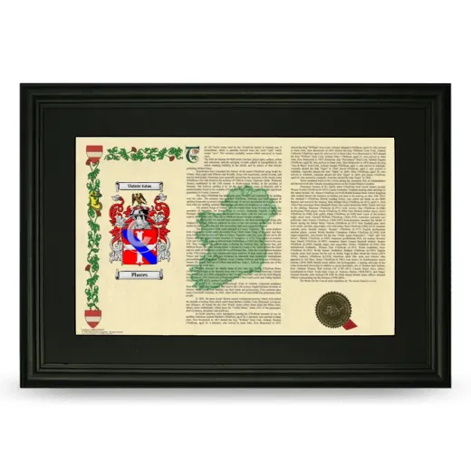 Phares Deluxe Armorial Landscape Framed- Black