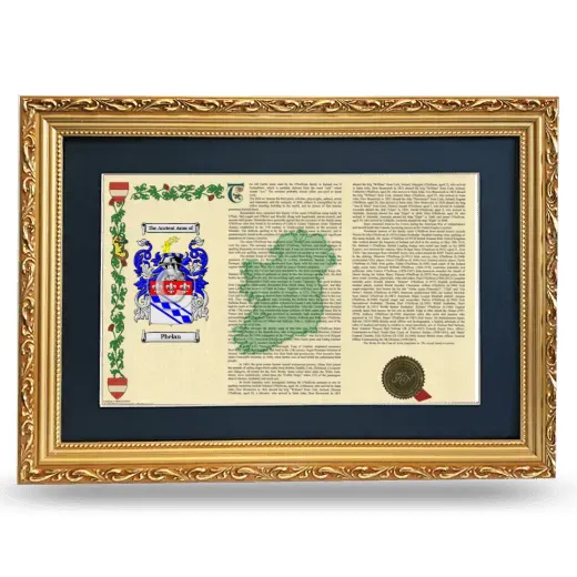 Phelan Deluxe Armorial Landscape Framed - Gold