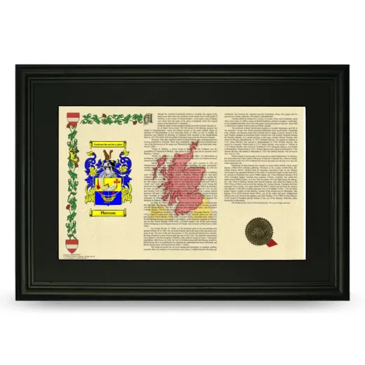 Pherson Deluxe Armorial Landscape Framed- Black