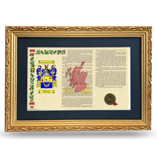 Pherson Deluxe Armorial Landscape Framed - Gold