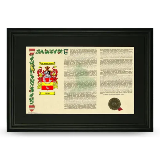 Philo Deluxe Armorial Landscape Framed- Black