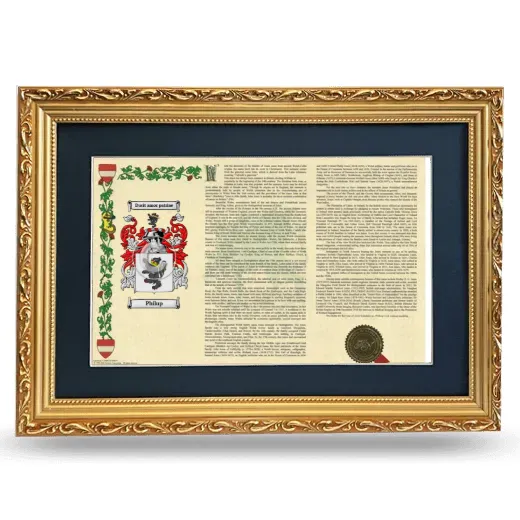 Philup Deluxe Armorial Landscape Framed - Gold