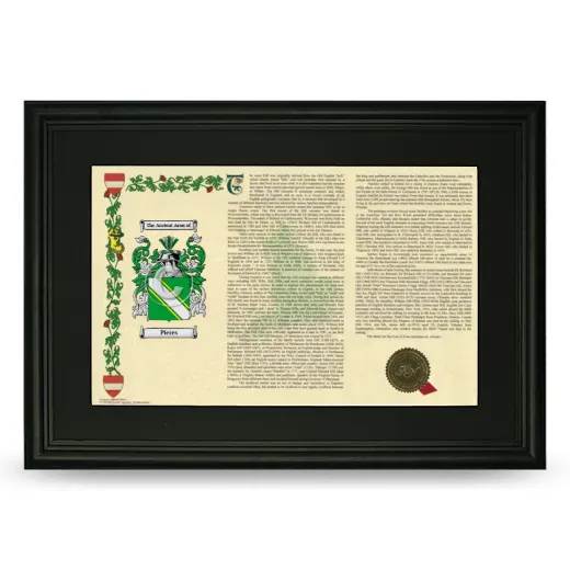 Pieres Deluxe Armorial Landscape Framed- Black