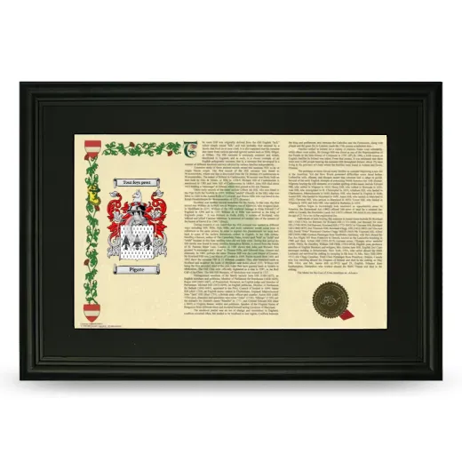 Pigate Deluxe Armorial Landscape Framed- Black