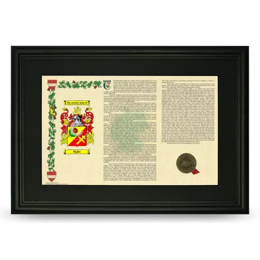 Pigler Deluxe Armorial Landscape Framed- Black