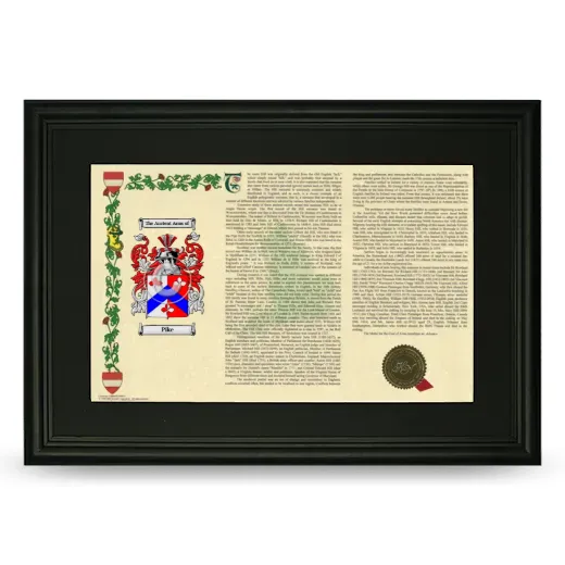 Pike Deluxe Armorial Landscape Framed- Black