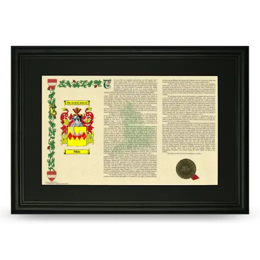 Pikin Deluxe Armorial Landscape Framed- Black
