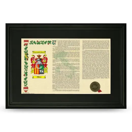 Pilloso Deluxe Armorial Landscape Framed- Black