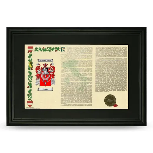 Pineiro Deluxe Armorial Landscape Framed- Black